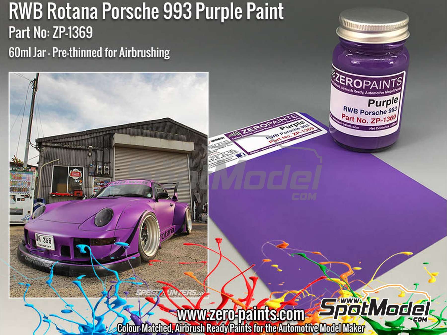Zero Paints ZP-1369: Paint for airbrush RWB Rotana Porsche 993